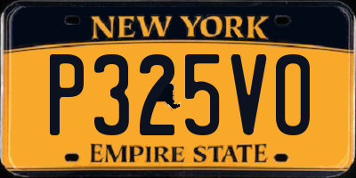 NY license plate P325VO