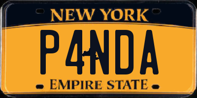 NY license plate P4NDA