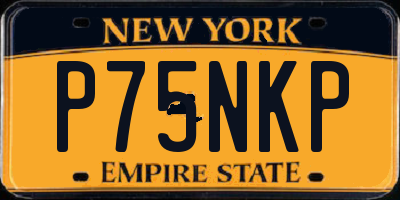 NY license plate P75NKP