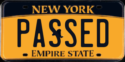 NY license plate PASSED