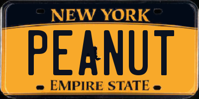 NY license plate PEANUT