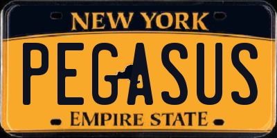 NY license plate PEGASUS