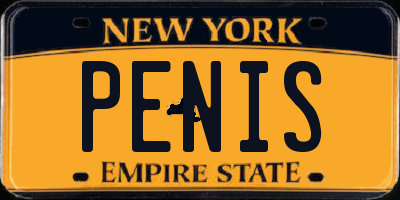 NY license plate PENIS