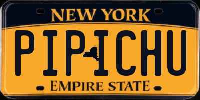 NY license plate PIPICHU