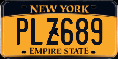 NY license plate PLZ689