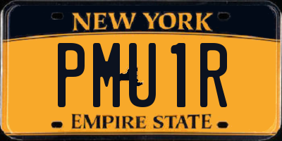 NY license plate PMU1R