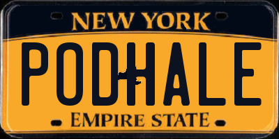 NY license plate PODHALE