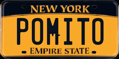 NY license plate POMITO