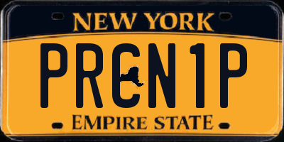 NY license plate PRCN1P