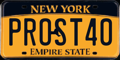 NY license plate PROST40