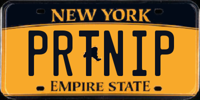 NY license plate PRTNIP