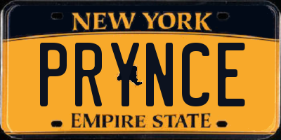 NY license plate PRYNCE