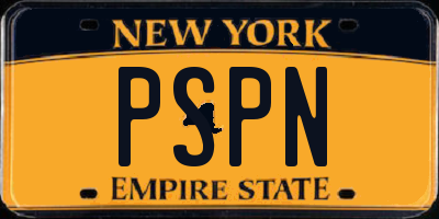 NY license plate PSPN