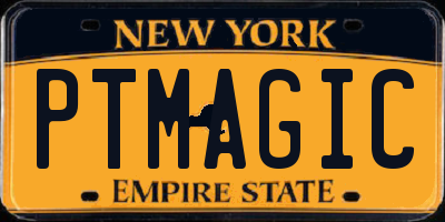 NY license plate PTMAGIC