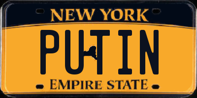 NY license plate PUTIN