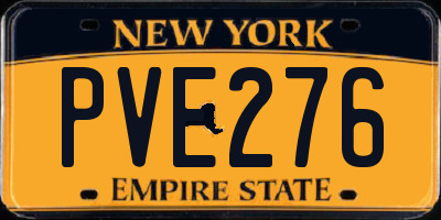 NY license plate PVE276