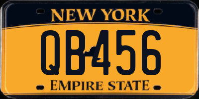 NY license plate QB456