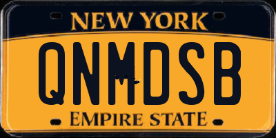 NY license plate QNMDSB