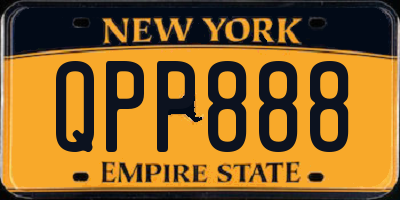 NY license plate QPP888