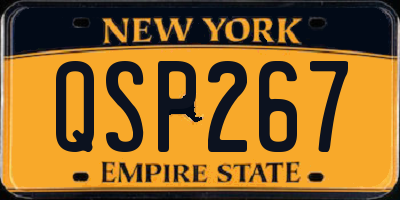 NY license plate QSP267