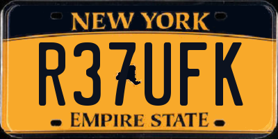 NY license plate R37UFK