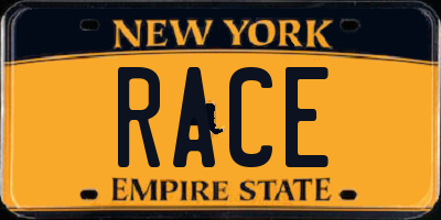 NY license plate RACE