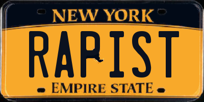 NY license plate RAPIST