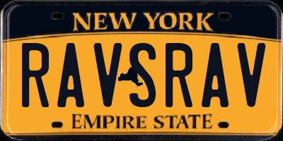 NY license plate RAVSRAV