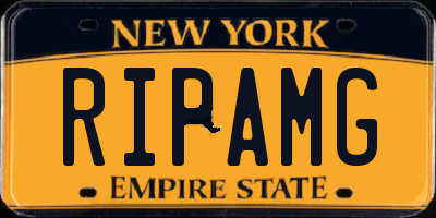 NY license plate RIPAMG