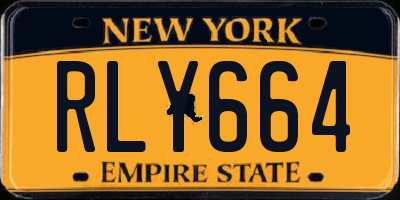 NY license plate RLY664