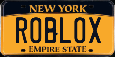 NY license plate ROBLOX