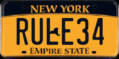 NY license plate RULE34