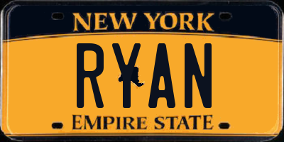 NY license plate RYAN