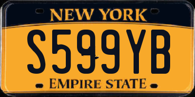 NY license plate S599YB