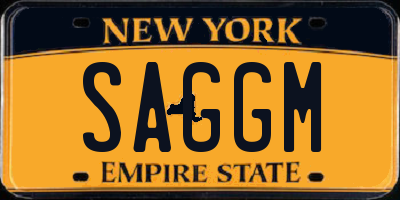 NY license plate SAGGM