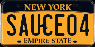 NY license plate SAUCE04