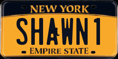NY license plate SHAWN1