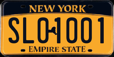 NY license plate SL01001