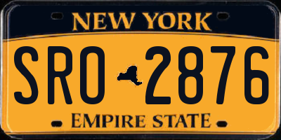 NY license plate SRO2876