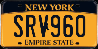 NY license plate SRV960
