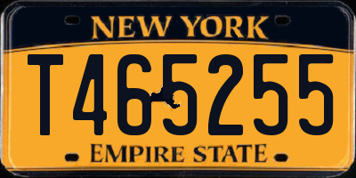 NY license plate T465255