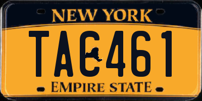 NY license plate TAC461