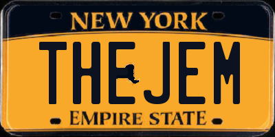 NY license plate THEJEM
