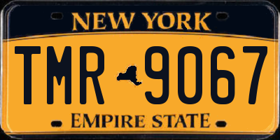 NY license plate TMR9067