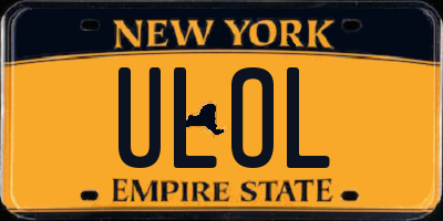 NY license plate ULOL