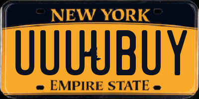 NY license plate UUUUBUY