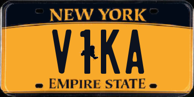 NY license plate V1KA