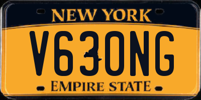 NY license plate V630NG