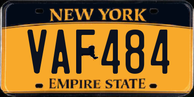 NY license plate VAF484