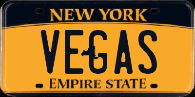 NY license plate VEGAS